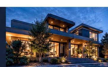 Luxury home at twilight